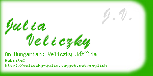 julia veliczky business card